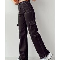 Women's Straight Wide Leg Pants Casual Loose Mid Waist Belted Trousers 3XL gray
