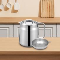 Deep Fryer Set Olive Oil Container Universal Storage Cooking Keeper for Fried beige