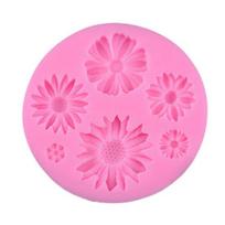 Torto formos saulėgrąžų saugus silikoninis 3D gėlių fondant formos vestuvėms