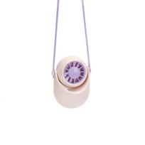USB Handheld Fan Neck Fan Charging Desktop Shaking Head Turbine Small Fan Bladeless Outdoor Gift Portable Cooler Cooling Fans rožinė