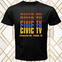 Civic Tv Channel 83 Cable 12 Logo Black Unisex T-Shirt S