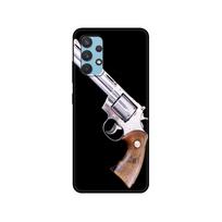 Black tpu Case For Samsung galaxy A12 A22 A32 A42 A52 A72 4g 5g S21 PLUS ultra back cover AK47 Handgun Gun Samsung S21