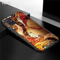 Gustav Klimt Kiss Art Case For Samsung Galaxy S21 Ultra A51 A71 A52 A72 5G S20 FE A50 A70 A41 A31 A30 A21s TPU Black Phone Cover Samsung A21s gray
