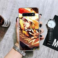 Demon Slayer Rengoku Kyoujurou telefono dėklas, skirtas Samsung Galaxy S20 FE S10 Plus S21 S22 Ultra S10E S9 S8 S7 Edge J4 + Fundas dangtelis Samsung S22 Ultra red