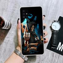 Grim Reaper Skull Skeleton telefono dėklas, skirtas Samsung Galaxy A12 A22 A32 A42 A52 A72 A51 A71 5G A41 A31 A21 A02S M12 M21 M31 M30S Fu Samsung A12 5G black