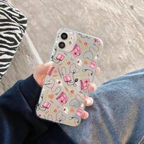 Slaugės medicinos sveikatos širdies telefono dėklas, skaidrus, skirtas iPhone 11 12 13 mini pro XS MAX 8 7 Plus X SE 2020 XR iphone 7plus Or 8plus