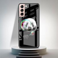 Tempered Glass Case For Samsung Galaxy S21 Ultra S20 FE S10 Plus Note 20 10 Lite S9 S8 9 S10e Phone Cover Cute Cartoon Panda Sac Samsung Note 9 white