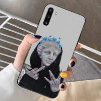 Art Aesthetic David Mona Lisa Phone Case for Samsung Note 5 7 8 9 10 20 pro plus lite ultra A21 12 72 Samsung Note3 gray