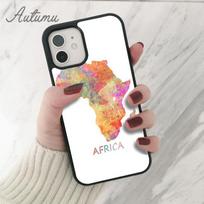 AFRICA MAP Phone Case for iPhone 11 12 13 14 Pro Max mini X XR XS SE 2020 5 5s 6 6S 7 8 Plus Samsung Galaxy S21 S22 Cover shell iPhone 5 5s SE
