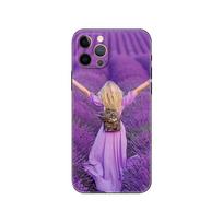 Lavender phone case for iphone 5 5s 2020se 6 6s 7 8 plus x 10 XR XS 11 12 13 mini pro MAX black tpu back cover iphone 5 5S SE 2016