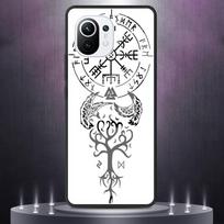 Tempered Glass Case For Xiaomi Mi Poco X3 NFC 11 Ultra Note 10 Lite 10T Pro F3 9T 11i M3 Shell Phone Cover Viking Vegvisir Logo Mi Poco X3 Pro gray