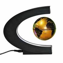 Gaublys Pakabinamas Antigravitacinis Maglev Pasaulio Žemėlapis LED Šviesa EU plug black