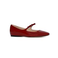 Bow Shallow Ballet Single Shoe Women's Flat Shoes 34 raudona