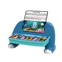 Pažangus jutiklinis elektroninis pianinas, grojama muzika, ankstyvojo ugdymo dėlionė, instrumentas, žaislai blue