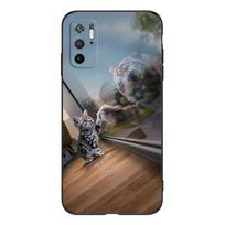 Dėklas Poco M3 Pro 5G 6,5 colio; Xiaomi Redmi note 10 5G telefono galinis dangtelis buferis POCOPHONE juodas tpu dėklas liūtas vilkas tigras drakonas Redmi note 10 5G gray
