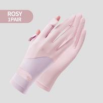 Summer Ice Silk Sunscreen Gloves Women Touch Screen Gloves Anti-UV Breathable Non Slip Riding Driving Gloves Fitness 1 pair pilka