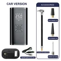 6000mAh Portable Car Air Compressor 12V 150PSI Electric Cordless Tire Inflator Pump for Motorcycle Bicycle Boat AUTO Tyre Balls gray