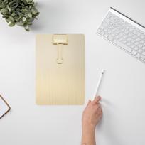 Užrašų knygutė A5 Segtuvas Slaugytojo Biuro Kišeniniai aplankai Meniu Klipboardas Nerūdijančio plieno segtuvas beige