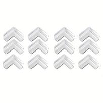 12 vnt. kūdikiams saugios skaidraus kampo apsaugos – didelio atsparumo lipni gelis stalui, baldams, stiklui, spintelėms ir kt. 12pcs white