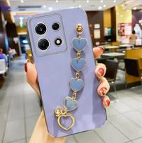 Wrist Strap Plating phone case For Infinix Note 30 Pro 30i 20 12 Pro 12 VIP 11 11s 10 Smart 7 6 5 4 soft Slim Bracelet Cover For Note 12 2023 pilka spalva