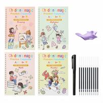 Vaikų Magijos Praktikos Sąsiuvinių Rinkinys Vaikams Daugkartinio Naudojimo Rašiklio Kontrolės Apvedžiojimo Rašymo Sąsiuviniai Mokymasis Švietimas Montessori Žaislai