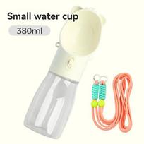 Pet tumbler, dog outing cup, all-in-one portable crossbody pet drinking cup, outdoor water set for walking dogs purple