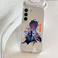 Anime Genshin Impact Clear Case For Samsung Galaxy S22 S20 FE S21 S10 S9 Plus Note 20 Ultra 10 Lite Transparent Phone Shell Samsung S22 5G gray