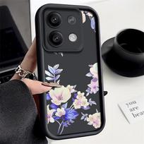 For Xiaomi 13t 11t Pro Poco X6 X5 F6 M6 Redmi Note 12 11 10 13 Pro 5g Flower Pattern Shockproof Silicone Soft Lens Protection Case Cover Redmi Note 13 4G juoda