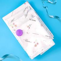 Wenbo Vakuuminiai suspaudimo laikymo maišeliai - 4 dideli, 4 vidutiniai, 1 skalbimo rankšluostis - Idealiai tinka pledams, drabužiams, namų tvarkymui 4 large and 4 medium blue