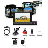 4In Cars DVR Dash Cam for Cars 3 Objektyvas Vaizdo įrašymo įrenginys Carplay DVR Mirror Black Box IPS 1080P HD Touch Screen Automobilių priedai 3 Cameras
