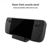 Žaidimų konsolės laikiklis nešiojamas neslystantis smūgiams atsparus laikiklio stovas, suderinamas su Steam Deck NS jungikliu juoda