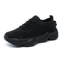 Women'S Summer Leisure Sports Platform Soft Sole Lightweight Vulcanized Shoes Breathable Leisure Mesh Running Shoes 37 juoda