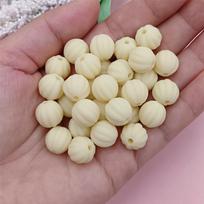 Guminiai karoliukai Apyrankės Papuošalai Pasidaryk pats, Moliūgų Dovanos 30Vnt Laisvi Karoliukai 12mm Rankų darbo karoliai 30Pcs  12mm smėlis