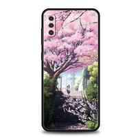 Cherry Japanese Traint Moun Fuji Case For Samsung A12 A14 A32 A50 A70 A20E A20S A10S A22 A40 A34 A54 A42 A52 5G A02S A04s Cover Samsung A04S pink