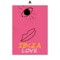 Ibiza Love Amalfi Tulum France Barcelona Wall Art Canvas Painting Nordic Posters And Prints Wall Pictures For Living Room Decor 21x30cm No Framed