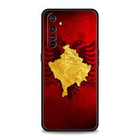 Phone Case For Realme 12 11 10 9 8 5G 7 6 GT5 GT3 GT2 Pro Plus C21 C11 C25 C35 For Realme GT Neo 2 3 3T 5 Cover Albania flag Realme GT2 Pro red
