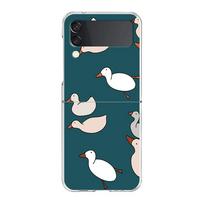 Phone Case For Samsung Galaxy Z Flip 3 4 5 Transparent fold Hard PC Shell For Galaxy Z Flip 3 5 Cover Cartoon Duck Goose Game Galaxy Z Flip 4