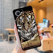 Žiaurus Tigras Gyvūno Dėklas Realme C55 C33 C31 C35 C30 C11 C15 C25s C21Y GT Neo 5 3T 2T 8 9 10 11 Pro Plus Realme C21 black