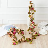 250CM dirbtinės rožių gėlės vestuvėms, namų kambario dekoravimui, pavasariui, rudeniui, sodo arkai, Kalėdoms, rotango, pasidaryk pats, dirbtiniai augalai, vijoklis black