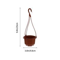 6 Sets Hanging Flowerpot Plastic Succulent Planter Decorative Orchid Hanging Pot