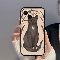 Ragana katė magija Telefono dėklas iPhone Mini 11 12 13 14 15 Pro XS Max X Plus SE XR Korpusas iPhoneXS