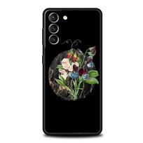 Vintage Flower Botanical Marble Phone Case For Samsung Galaxy S23 S22 S21 S20 FE Ultra 5G S10 S10E S9 S8 Plus 10 20 Soft Cover Samsung S10E