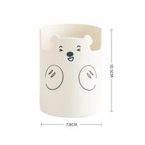 Kawaii Bear Pen pieštuko puodo laikiklis šepetėlis laikymo indelis stalas Organizatorius Daugiafunkcis telefono laikiklis Kanceliarinės prekės Biuro reikmenys white