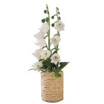 1/12 Dollhouse Potted Plants Mini Flower Pot Bonsai Model Pretend Play Miniature Garden Furniture Dollhouse Furniture for Children's Birthday Gifts 9*2.1*2.1cm