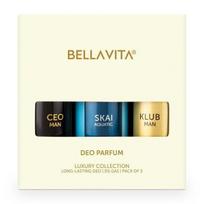 Set of Perfumed Deodorants (3 X 150 Ml), CEO Man, Skai Aquatic & Club Man Deo Parfum Set, Bella Vita