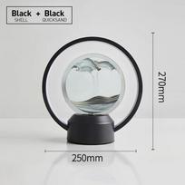 Rechargeable 3D Stereoscopic Night Light Creative Pendant Desk Lamp Bedroom Quicksand Painting Decoration Dynamic Hourglass Lamp