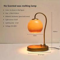 Vintažinė stalinė lempa stiklinė atmosfera dekoracija stalinis šviestuvas su kvapniu vašku GU10 reguliuojamas šildymas aromaterapiniai šviestuvai Warm white&US Plug orange