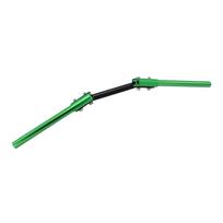 Lightweight Aluminum Handlebar Adjustable Steering Handle Release Handle Simple Installation for Motorcycles žalia