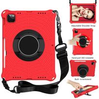 10.2 Inch Tablet Shoulder Strap Protective Cover with Dot Bracket, Eva Anti-Fall Design for Pro11 and Pro9.7 Inch Tablets. iPad Air/Air 2/Pro 9.7 with Pen Slot rožinė raudona spalva