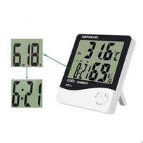 1 vnt. HTC-1 LCD Elektroninis Skaitmeninis Temperatūros Drėgmės Matuoklis Namų Termometras Higrometras Vidaus Lauko Meteorologinė Stotis Laikrodis